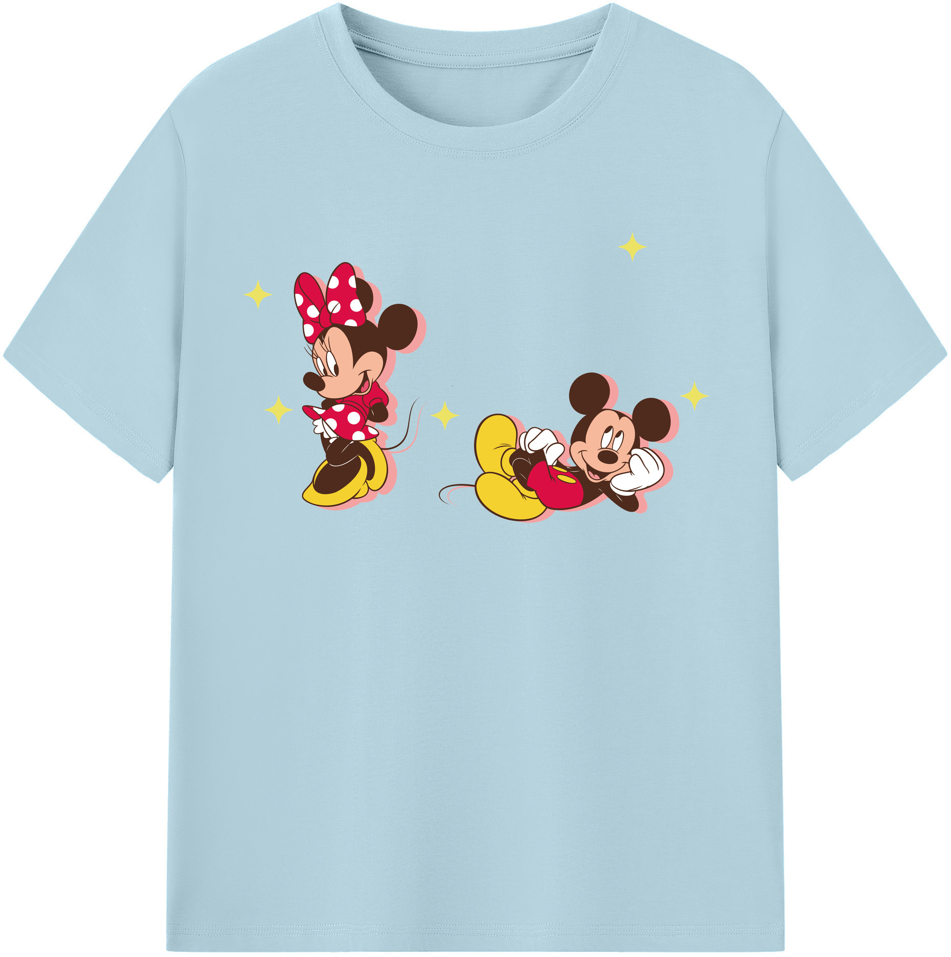 （画像用） ミッキーマウス Mickey Mouse 綿100％半袖Tシャツ（フロントプリント）